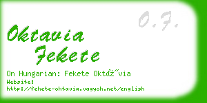 oktavia fekete business card